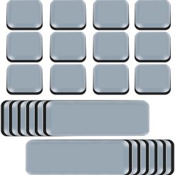 DXLing 24 Pcs Teflon Furniture Sliders Square 20x20mm and Rectangular 71x19mm PTFE Teflon Furniture Sliders Self-Adhesive Furniture Slides Furniture Glides Slider for Moving...