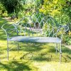 EDWARDIAN BENCH - Gothic Garden Furniture, 100 x 134 x 41 cm, Lead Finish