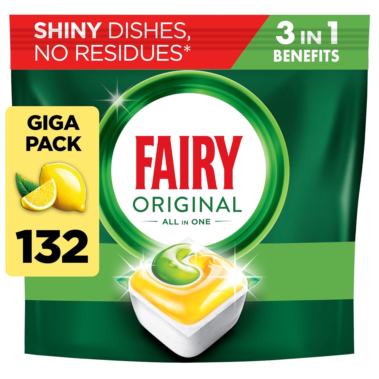 Fairy Original Dishwasher Tablets 132ct Lemon