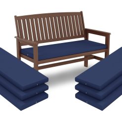 Falflor Outdoor Garden Bench Cushion 3 Seater Long Bench Chair Cushion Pad Non Slip Bench Chair Cushion Pad Porch Swing Cushion with Ties Long Bench Seat Pad for Rattan Sofa...
