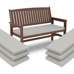 Falflor Outdoor Garden Bench Cushion 3 Seater Long Bench Chair Cushion Pad Non Slip Bench Chair Cushion Pad Porch Swing Cushion with Ties Long Bench Seat Pad for Rattan Sofa...