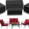 Famibay 4PCS Outdoor Garden Patio Furniture Covers Wateproof 420D Heavy Duty Oxford Farbric Furniture Set Covers for Chair Table Loveseat