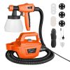 Fence Paint Sprayer Tilswall Pro 800W, Electric HVLP Paint Spray Gun with 3 Nozzle Sizes, 3 Spray Patterns, and 1300ML Detachable Container for Fences, Sheds, Decking, Garden...