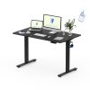 FLEXISPOT Essential Electric Standing Desk Height Adjustable Standing Desk Sit Stand Desk Adjustable Desk Stand Up Desk for Home Office (120 * 60cm, Black Frame+ Black Desktop.)