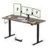 FLEXISPOT Standing Desk Electric Height Adjustable Standing Desk for Home Office (Rustic Brown) 180 x 80 cm