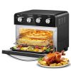 FOHERE Air Fryer Oven 23L Mini Oven, Multi-function Countertop Convection Oven with Rotisserie, Oil Free Cooking, Independent Temp Control for Energy Save, 6 Accessories & 100...