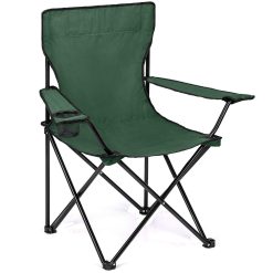 Folding Camping Chairs With Armrest and Cup Holder Lightweight Outdoor Patio Garden Beach Chair Portable Comfortable Seat for Camping Fishing Parties Travel Picnic Barbecue with...