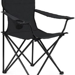 Folding Camping Chairs With Armrest and Cup Holder Lightweight Outdoor Patio Garden Beach Chair Portable Comfortable Seat for Camping Fishing Parties Travel Picnic Barbecue with...