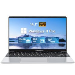 FUNYET 14 Inch Laptop Computer, Notebook, 8GB RAM 256GB SSD, Intel Celeron N5095 Processors, FHD 1920 x 1080, Supports 180 Angle Opening, Windows 11 Pro