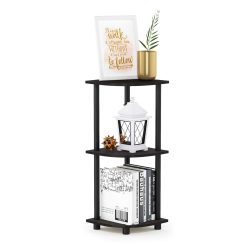 Furinno 3 tier Toolless Shelves, Wood, Espresso/Black, one size