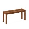 Furinno Hardwood Promo Backless Bench in Teak Oil, Wood, Natural, 99.82 (W) x 46.99 (H) x 30.23 (D) cm