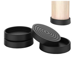 Furniture Caster Cups, 4PCS Round Furniture Coasters, 2.5inch Non-Slip Sofa Feet Pads, Chair Leg Floor Protector, Prevent Scratches & Damage Hardwood Floor Bed, Thick Rubber...