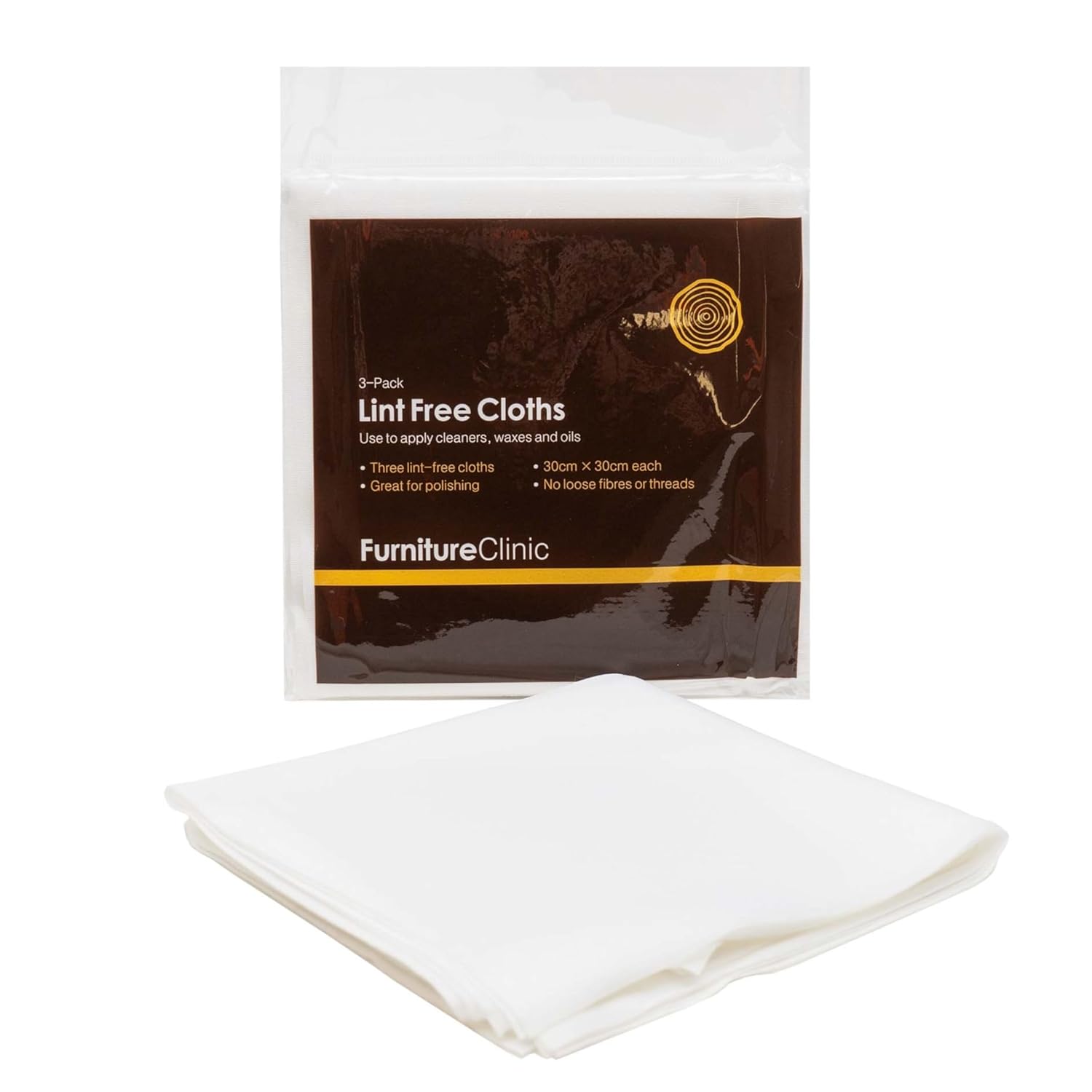Furniture Clinic Lint Free Cleaning Cloths - Cleaning Cloths For Cleaning, Oiling Wooden Furniture, Applying Wood Waxes & More (1)