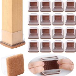Furniture cups Chair Leg Floor Protectors, 32 Pcs Small Silicone Chair Leg Caps with Felt, 1.25" Silicon Chair Leg Protection Covers, Chair Feet Protectors No Scratches No Noise...