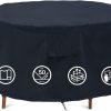 Garden Furniture Covers Waterproof, Garden Table Cover Round Patio Furniture Table Covers Outdoor Round Table Cover Patio Set Cover Protection Windproof Anti-UV Circular...