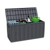 Garden House Garage 91 Outdoor Chest 270 liters Resin Grey 117x45,5x57cm GH91