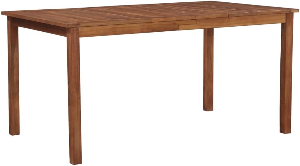 Garden Table for 6 Person Patio Outdoor Table, Outdoor Furniture Garden Dining Table, for Garden, Patio, Dining, BBQ, Party 150x90x74 cm Solid Acacia Wood