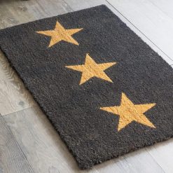 Garden Trading Doormat 3 Stars Crafted in Coir | H1.5 X W90 X D60cm