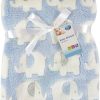 Genuine"First Steps" Luxury Soft Fleece Baby Blanket in Cute Elephant Design 75 x 100cm for Babies from Newborn
