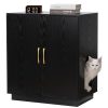 Gitelsnour Cat Litter Box Enclosure, 30.9'' High Large Cat Litter Box Furniture, Modern Cat Litter Box Enclosure Furniture with Hidden Storage, Side Table, End Table, Black...