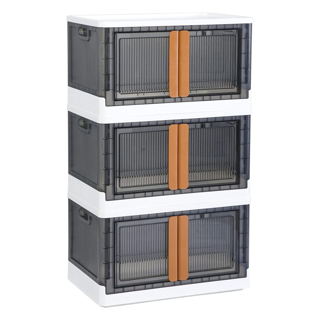 HAIXIN Plastic Storage Boxes – Collapsible Storage Bins, Wardrobe ...