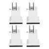 Heavy Duty Adjustable Furniture Risers, 4pcs Set with Screw Clamp, Sturdy Rubberized Bed & Couch Risers (White)