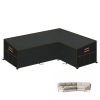 HEIMUNI L Shaped Garden Furniture Covers, Rattan Corner Sofa Cover L Shape Outdoor Corner Sofa Cover, Corner Sofa Cover Waterproof L Shape Garden Sofa Cover 420D Oxford...