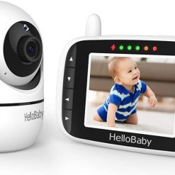 HelloBaby Baby Monitor,Hello Baby Monitor with Camera and Audio, 3.2'' LCD Screen,Rotate 355°horizontally and120°vertically,VOX Mode,Two-Way Audio, Night Vision,Temperature...