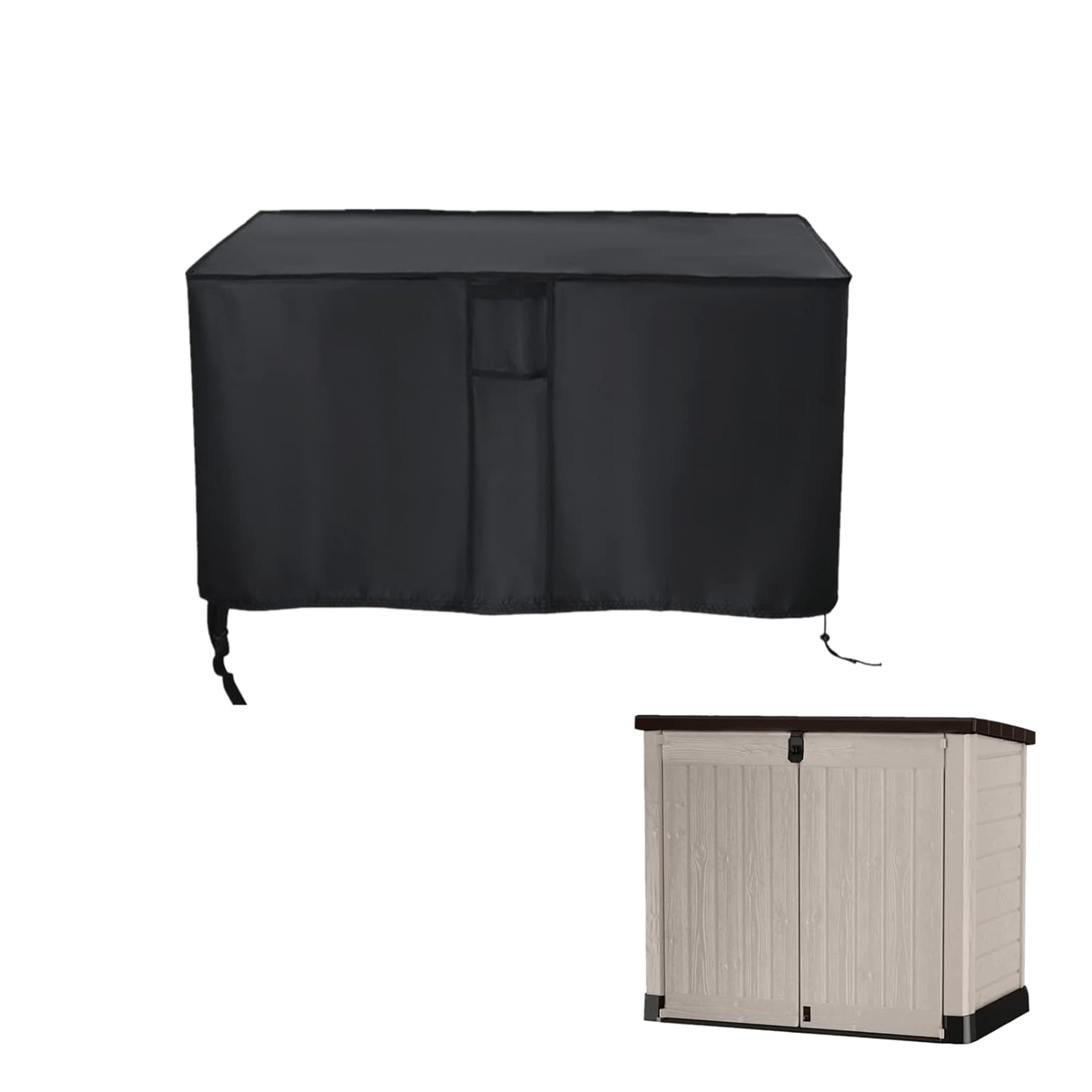 HOHONG Outdoor Storage Shed Cover for Keter Store It Out Pro,Waterproof Garden Shed Cover Patio Storage Bike Shed Covers-148x84x125cm, Grey