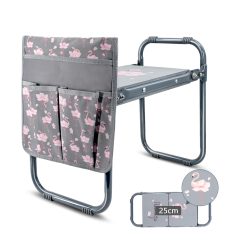 Hortem Upgraded Garden Kneeler Seat with Handles 25cm width, Garden Kneeler and Seat with Thick kneeling Pad-Relieve Back Pain and Knee Pressure, Pink flamingo Design Gardening...