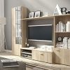 HUGGO Modern design TV stand wall unit fully oak sonoma colour Wall unit Living room furniture ALL IN STOCK quick delivery (Sonoma)