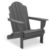 IRON BILL Adirondack Folding Chair, Outdoor Patio Lawn Chair, Weather Resistant, Grey, HDPE