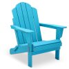IRON BILL Folding Adirondack Chair, Outdoor Patio Chair Lawn Chair,Weather Resistant for Patio Deck Garden, Backyard, Bonfire& Lawn Furniture Lawn Seating（Blue）