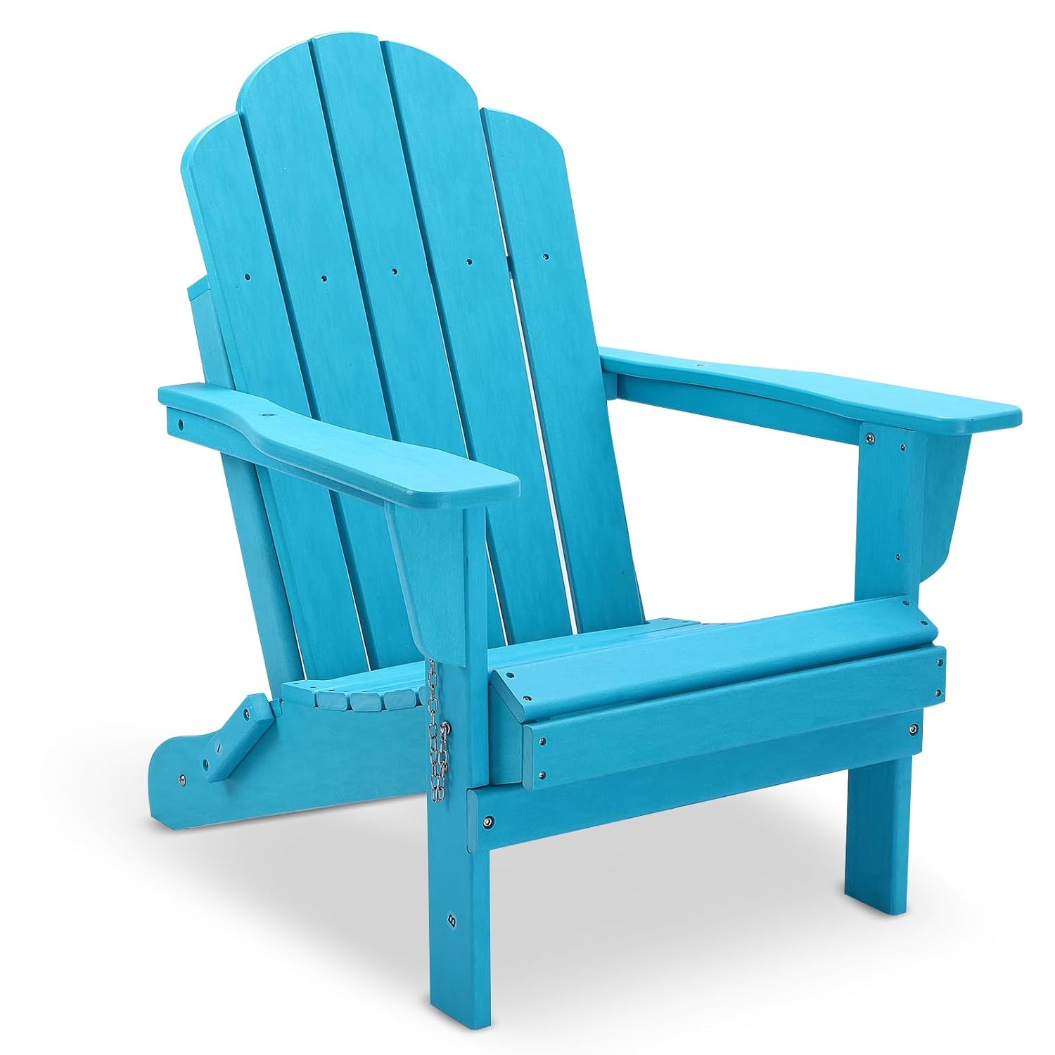 IRON BILL Folding Adirondack Chair, Outdoor Patio Chair Lawn Chair,Weather Resistant for Patio Deck Garden, Backyard, Bonfire& Lawn Furniture Lawn Seating(Blue)