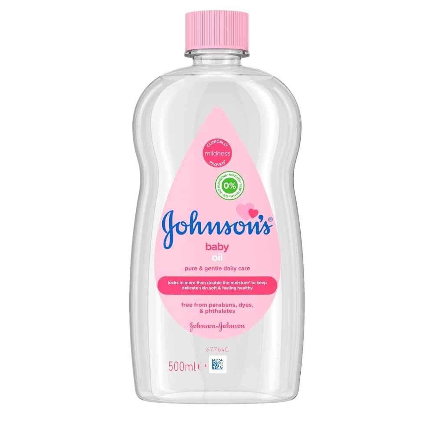 Johnson's Baby Oil (1 x 500 ml) Moisturising Baby Oil to Protect Delicate and Dry Skin, Hypoallergenic and pH-Balanced, Ideal for Massage, Moisturiser for Dry Skin to Soften...