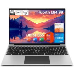 jumper Laptop, 16 inch Full HD Display, 1920x1200 Pixel IPS screen, 4GB RAM 128GB Storage, 5305U Processor, 38Wh Battery, USB3.0, Office 365 1-Year Subscription, Keyboard Film UK