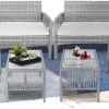 KCUZO 8 Pieces Outdoor Furniture Wicker Chairs Table Patio Set Outdoor Sofa For Garden, Backyard, Porch And Poolside