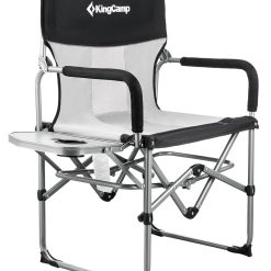 KingCamp Directors Chair Folding Camping Chairs for Adults with Side Table 23in Wide Seat for Garden Picnic Outdoor Supports up to 300LBS