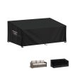 LAMUNI Garden Sofa Cover 3 Seater Garden Furniture Covers Waterproof Outdoor Rattan Corner Sofa Cover Deep Seat Garden Couch Cover Outdoor Lounge Sofa Cover with Air Vent,...