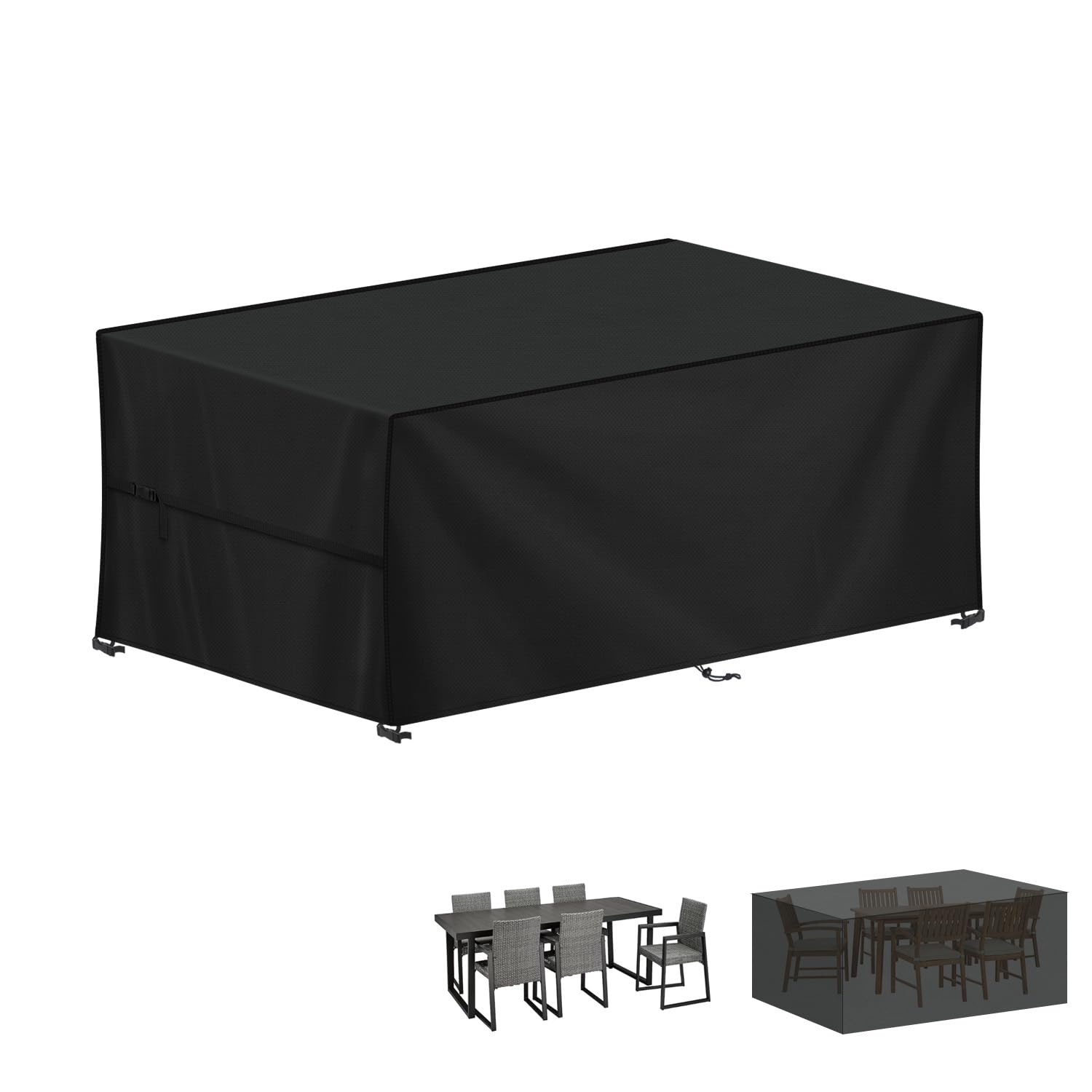 LAMUNI Large Garden Furniture Covers, 190x90x80cm Outdoor Garden Furniture Set Cover, 420D Oxford Patio Table Cover Waterproof Patio Furniture Covers for Outside Chair and Table...