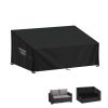LAMUNI Outdoor Sofa Covers Waterproof Sofa Bench Cover 420D Oxford Rattan Sofa Cover Outdoor Garden Sectional Sofa Cover 2 Seater Garden Furniture Cover Anti-UV Corner Sofa...