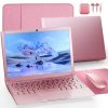 Laptop Computer, Windows 11 Laptop, 8GB+128GB, Intel Celeron Quad-Core Processors, 10" Laptops, Bluetooth WiFi Webcam HDMI, and Laptop Bag,Mouse, Mouse Pad, Headphone（Rose Gold）
