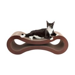 Large Cat Scratching Pad 67 x 24 x 22 CM, Cat Scratching Lounge Furniture with Catnip Cardboard Scratcher For Small Medium or Large Cats