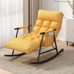 Leisure Rocking Chair,Leisure Chair，Modern Bedroom Rocking Chair,Comfortable Living Room Sofa Lounger,Garden Lounge Chair with Armrests, Indoor Breathable Camping Rocking Chair,...