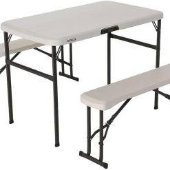 LIFETIME 80352 42 in (107 cm) Recreation Folding Table Set - Almond