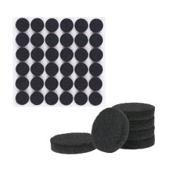 Lioqok 15mm Self-Adhesive Felt Pads for Furniture Feet, 5mm Thick, Black Felt Pads for Hardwood Floors, Scratch-Resistant and Noise-Reducing