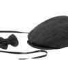 Matissa Newborn Baby Boy Newsboy Cap and Bow tie Set Gatsby Cap Pageboy Golf hat