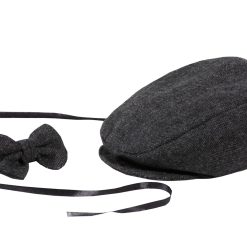 Matissa Newborn Baby Boy Newsboy Cap and Bow tie Set Gatsby Cap Pageboy Golf hat