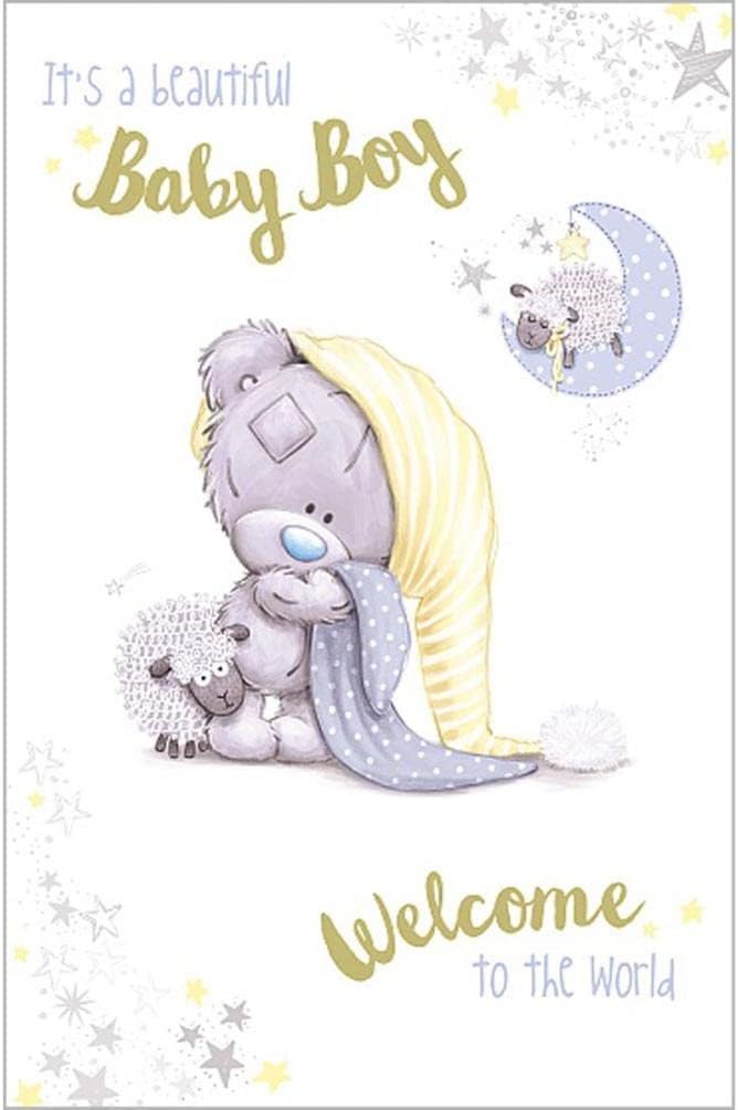 Me to You Tiny Tatty Teddy Baby Boy,White,5x8 inch