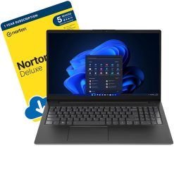 MESH Computers V15 G4 (AMD Ryzen 3 7320U, 8 GB LPDDR5 RAM, 256 GB SSD, 15.6'' FHD, Windows 11 Home) includes Free Norton 360 Deluxe Antivirus Software